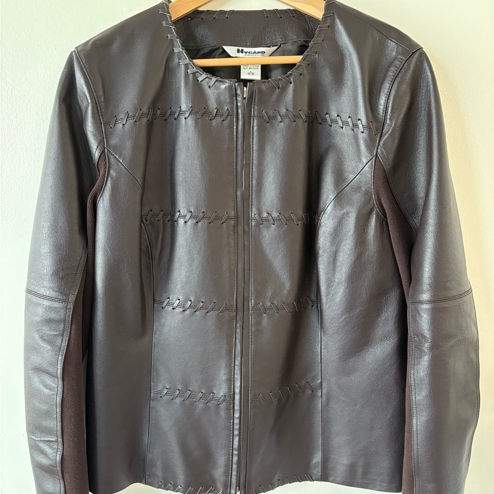 Chocolate Brown Leather Jacket